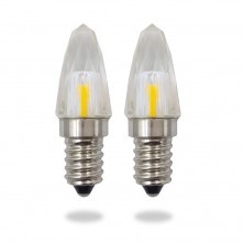 2-Pack E14 Dimmable LED Candle Bulb Pure K9 Glass Crystal LED Light Bulb Candelabra Clear Lamp, 240V 3W (30W) White 6000K